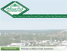 Tablet Screenshot of hillcrestparkapartmentswaukesha.com